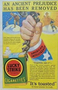 Lucky Strike "Prejudice Removed" Women's Rights Comparison 1929 Ad, Winsor McCay - Imagen 1 de 1