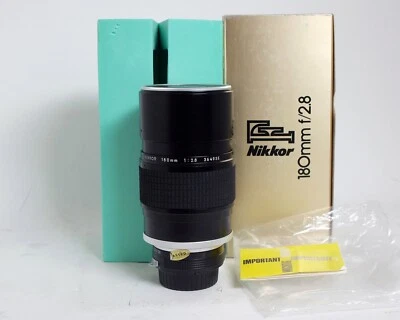 Nikon Nikkor 180mm 1:2.8 Ai Prime Telephoto Lens 35mm SLR Film DSLR Digital - Image 1 of 4