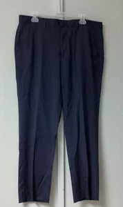 Nautica Men's Size 38 X 30 Navy Dress Pants Flat Fronts Pockets Polyester Blend - Picture 1 of 18