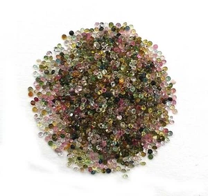 Natural Multi Tourmaline Round Cut Loose Gemstone Lot 500 Pcs 1 MM - Picture 1 of 8