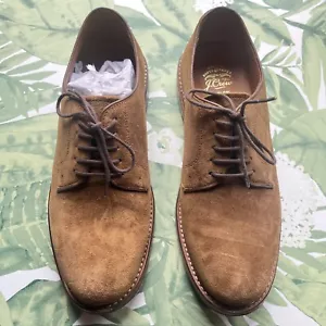 J.CREW Pre-Owned $248 Men's Ludlow Snuff Suede Brown Derbys sz 9.5 BQ151 - Picture 1 of 9