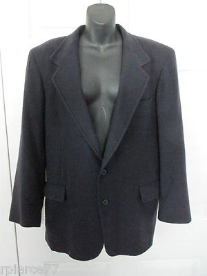 Chaqueta STRATHMORE 100 % cachemir azul marino forrada vintage talla 42R usada en excelente estado Foto 1 de 4