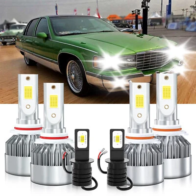 Para Cadillac Fleetwood 1987-1989 6x 6000K Faro LED + Kit Bombillas Antiniebla Foto 1 de 4