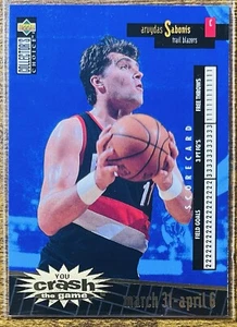 1996 Collector's Choice Crash the Game GOLD Arvydas Sabonis #C22 HOF Legend NMMT - Picture 1 of 2