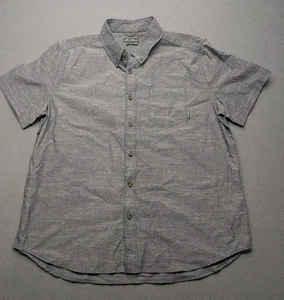 Camicia uomo Eddie Bauer con bottoni vestibilità classica fantasia grigia taglia large - Foto 1 di 5