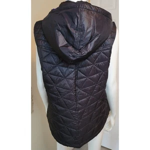 Tek Gear Diamond Quilted Puffer Vest Black Removable Hood Women's Size XXL - Picture 1 of 7