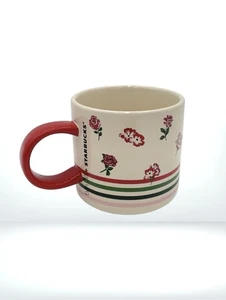 Starbucks Bando Ban.do 2018 Kaffeetasse Becher Beige Floral & Stripes Keramik 12oz - Bild 1 von 7