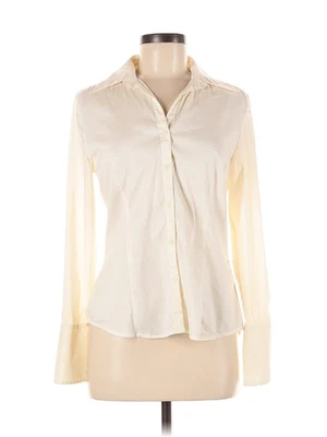 H&M Women Ivory Long Sleeve Blouse 8 - Image 1 of 2