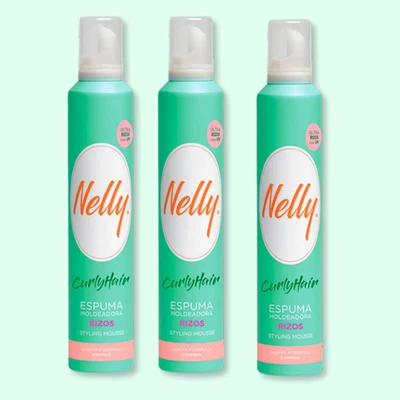 Nelly Curly Hair Mousse – 10.14 oz, Defined Curls & Shine (3-Pack) - Image 1 of 4