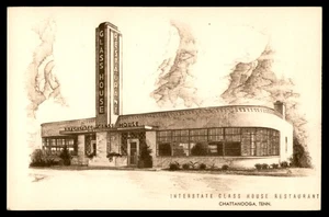 Postcard Interstate Glass House Restaurant, Chattanooga, Tenn. - Picture 1 of 2