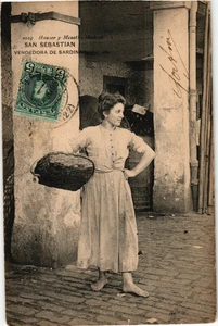 Spain 1909 postcard San Sebastian VENDEDORA DE SARDINAS (3323) - Picture 1 of 2