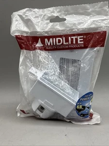 MIDLITE 4642-W Single Gang Décor Recessed Power Inlet For Hiding Power Wire New - Picture 1 of 5