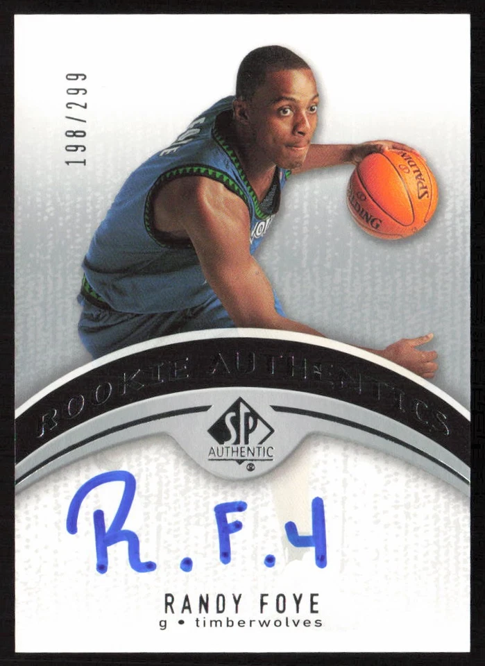 2006-07 SP Authentic Auto /299 Randy Foye #128 Rookie Minnesota Timberwolves - Image 1 of 2