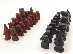 SCACCHI FATTI A MANO LEGNO INTAGLIATO - AFRICA - Imagen 1 de 13