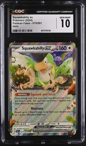 Pokemon 2024 Paldean Fates Squawkabilly ex Holo 075/091 CGC 10 gemas como nuevo - Imagen 1 de 3