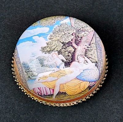 Vintage Willant Art Glass Paperweight Nude Scene - image 1 of 4