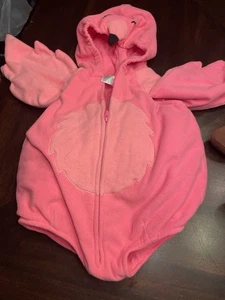 Adorabile costume fenicottero rosa Carter pezzo unico con zip taglia 12 mesi usato in ottime condizioni - Foto 1 di 3