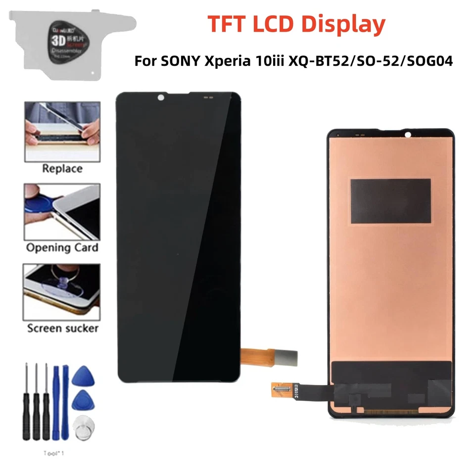 TFT Screen LCD Display For SONY Xperia 10iii Universal XQ-BT52/SO-52/SOG04 - Image 1 of 4