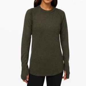 Lululemon Sit In Lotus Sweater Olive Green Size XS - Picture 1 of 9