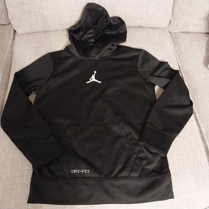 Air Jordan Dri-Fit Hoodie Boys M 10/12 Youth Black Sweatshirt Jumpman - Picture 1 of 15