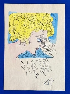 Salvador Dali (Handmade) Drawing on antique paper Signed and Sealed. - Picture 1 of 2