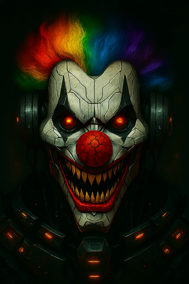 Holloween украшение оригинальный печатный искусства PNG/JPEG файл "Страшный клоун" - Изображение 1 из 1