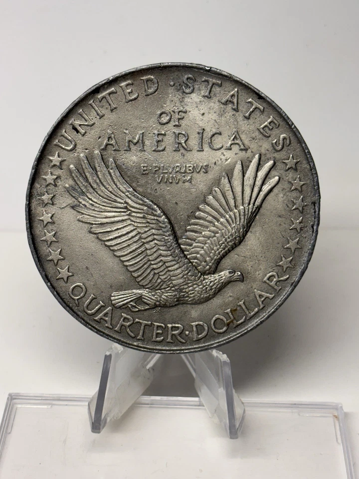 Hebilla de cinturón patriótico Libertad de pie Cuarto de dólar Indiana Metal Artesanía AC11 Foto 1 de 3