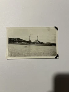 Foto corazzata USS Nevada 1921 - Entrata nel Canale di Panama - Didascalia manoscritta - Foto 1 di 2