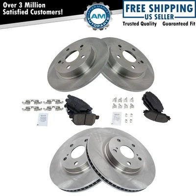 Front & Rear Brake Pads & Rotor Kit Fits 2011-2016 Scion tC - Image 1 of 4