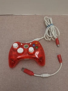 Rock Candy Xbox 360 Clear Red Controller w/ Breakaway USB Cable Pre-Owned - Picture 1 of 5