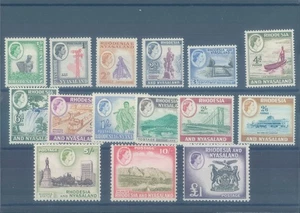 RHODESIA & NYASALAND 1959-1962 full QEII MNH series  - Picture 1 of 1
