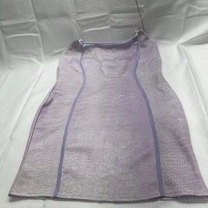 PrettyLittleThing Lilac Mixed Print  Bodycon Dress size 12 - Picture 1 of 7