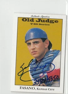 1995 Signature Rookies Old Judge Signatures #12 Sal Fasano /5750 - Bild 1 von 2