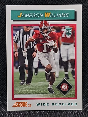 2022 Score '92 Throwback Rookies ORANGE #TB9 Jameson Williams Detroit Lions Card - Image 1 of 2