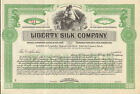 Liberty Silk Company New Jersey stock scrippophily part de certificat