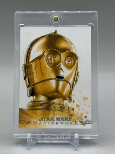 🔥 Topps Star Wars Masterwork Artist Sketch Card C-3PO Angel S. Aviles 1/1 🔥 - Picture 1 of 2