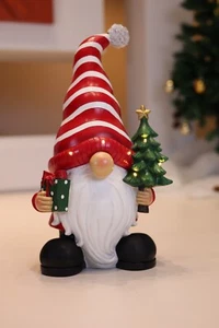 Santa Holding Christmas Tree Lighted Christmas Decor Battery Operated Indoor Use - Picture 1 of 9
