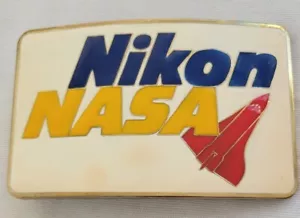 Nikon NASA belt Buckle 3½inch vintage RARE Brass - Picture 1 of 4
