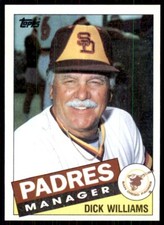 1985 Topps. Dick Williams A Baseball Cards #66