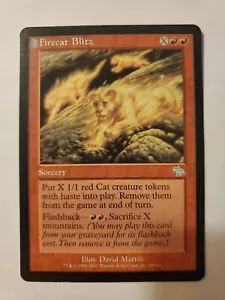 MTG Magic The Gathering Card Firecat Blitz Sorcery Red Judgment 2002 - Picture 1 of 2