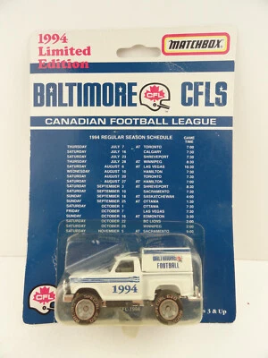 Camioneta Ford Flareside Matchbox White Rose Baltimore CFL 1994 (Stallions) Foto 1 de 4