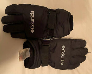 Columbia Mens Medium Solid Black Insulated Winter Gloves Touch Screen Compatible