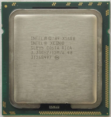 Intel XEON X5680 3.33 GHz 12 MB SLBV5 6 Core 6.40GT/s LGA1366 Six Core CPU - Image 1 of 2