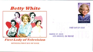 2025 Betty White 'First Lady of Television' FDC 27 March Digital Cancellation - Picture 1 of 1