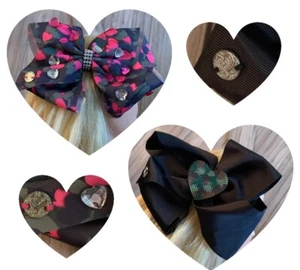 JoJo Siwa large hair bow set of 2 Hearts Camo Valentine’s Day birthday Lot F - Picture 1 of 7