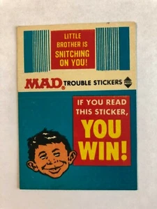 1983 Mad Magazine Trouble Sticker Little Brother Is Snitching On You - Picture 1 of 2