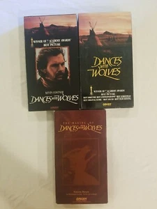 DANCES WITH WOLVES VHS LOT OF 3 INCLUDING RARE MAKING OF DANCES WITH WOLVES - Picture 1 of 9