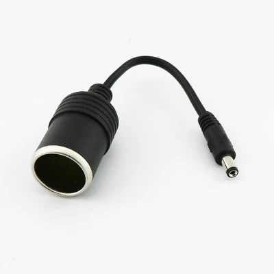 Car Battery Charger DC 5.5 x 2.1mm Male Plug To Cigarette Lighter Adapter Cable - Image 1 of 4