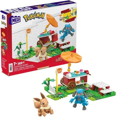 MEGA POKEMON PICNIC WITH EEVEE & RIOLU FIGURES BUILDABLE SET 163 PCS NEW IN BOX - Image 1 of 3