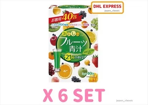 YUWA DELICIOUS FRUITS AOJIRU LACTIC ACID BACTERIA FERMENTED EXTRACT 40 PACKS X 6 - Picture 1 of 4